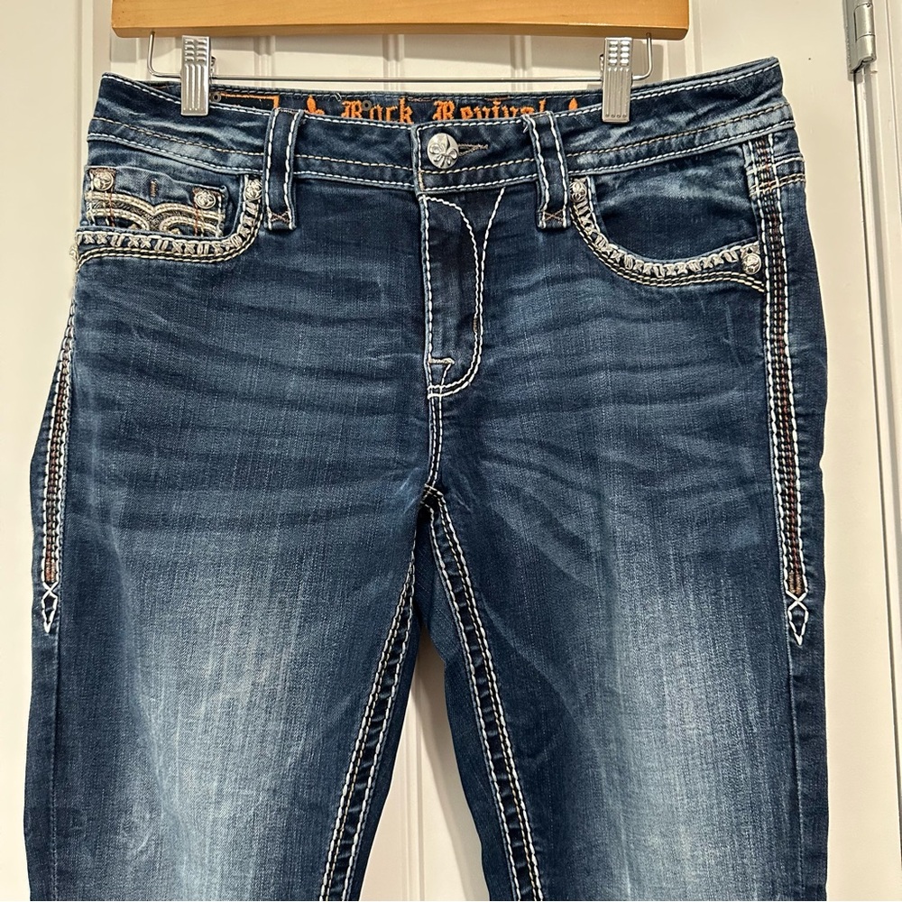 Rock Revival Dark Blue Flare Jeans - Picture 2 of 7